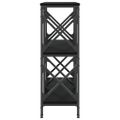vidaXL Konzolový stolík čierny 100x28x80,5 cm kompozitné drevo