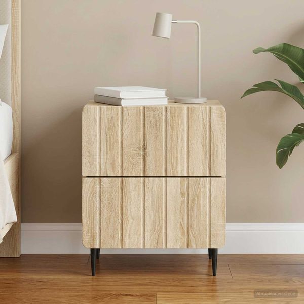 vidaXL Nočný stolík Dub sonoma 43 x 34,5 x 49,5 cm Kompozitné drevo