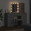 vidaXL Toaletný stolík 3 ks Sivá 40 x 41 x 135 cm Kompozitné drevo