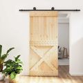 vidaXL Posuvné dvere Prírodná a čierna 95 x 210 cm