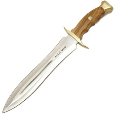 Muela BW-24.OL lovecký nôž 24 cm, olivové drevo, mosadz, kožené puzdro