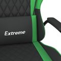 vidaXL Herná stolička čierna a zelená umelá koža