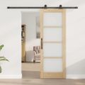 vidaXL Posuvné dvere ORKDAL 73,5 x 198,5 cm Prírodná a čierna