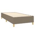 vidaXL Posteľný rám boxsping s matracom sivohnedý 90x200 cm látka