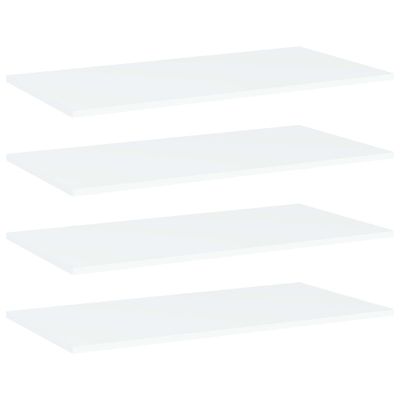 vidaXL Prídavné police 4 ks, biele 80x40x1,5 cm, kompozitné drevo