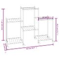 vidaXL Stojan na kvety s kolieskami 83x25x63,5 cm čierny železný