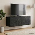 vidaXL Nástenná TV skrinka 59,5 x 31 cm Čierna Kompozitné drevo