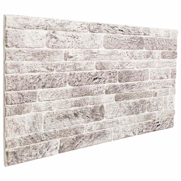 vidaXL Nástenné panely 10 pcs Svetlo šedá a biela 100 x 50 cm EPS pena