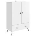 vidaXL Servírovacia skriňa Biela 66 x 34,5 x 95 cm Kompozitné drevo