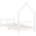 vidaXL Rám detskej postele biely 80x200 cm masívna borovica