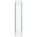 vidaXL Oblúkový gabionový kôš 150x50x220/240 cm pozinkované železo