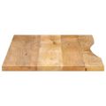 vidaXL Stolová doska so zakrivením 120x60x2,5 cm surový mangový masív