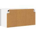 vidaXL Závesná skrinka Čierny dub a biela 80 x 31 x 40 cm