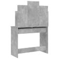 vidaXL Toaletný stolík so zrkadlom betónovo sivý 96x39x142 cm