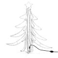 vidaXL LED silueta vianočného stromčeka 2 ks teplé biele 87x87x93 cm
