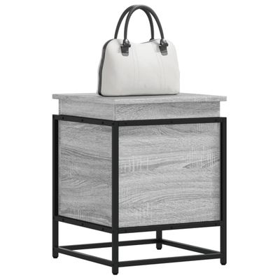 vidaXL Úložný box s vekom sivá sonoma 40x40x51,5 cm kompozitné drevo