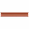 vidaXL Stenná polica Nástenná montáž 4 ks Červená 60 x 9 x 3 cm