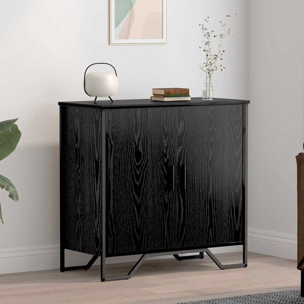 vidaXL Servírovacia skriňa Čierny dub 78 x 35 x 74.5 cm
