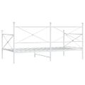 VidaXL Denná posteľ bez matraca Biela 100x200 cm Oceľ