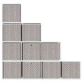 vidaXL skladacie úložné boxy 10 ks hnedá 32x32x32 cm Netkaná textília
