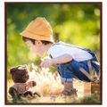 vidaXL Fotorámiky na stenu alebo stôl 3 ks bronzové 50x50 cm MDF