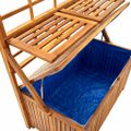 vidaXL Úložný box s mriežkou 99x55x160 cm akáciový masív