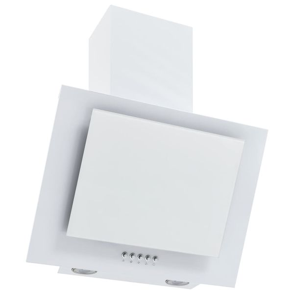 vidaXL Nástenný digestor 60 cm, nehrdzavejúca oceľ+tvrdené sklo, biely