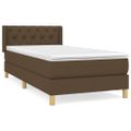 vidaXL Posteľný rám boxsping s matracom hnedý 80x200 cm látka