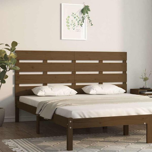 vidaXL Čelo postele medovo-hnedé 135x3x80 cm masívna borovica