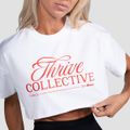 Dámske cropped tričko Thrive White - GymBeam, veľkosť M
