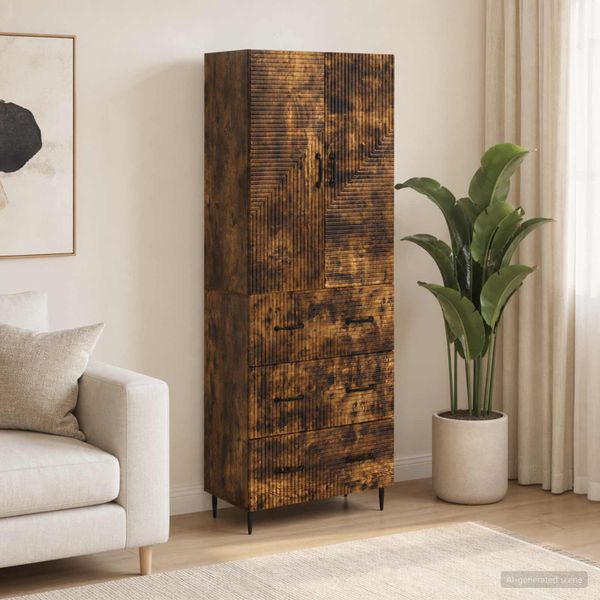 vidaXL Sada skríň 2 ks 66 x 34,5 x 90 cm Kompozitné drevo Dymový dub