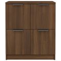 vidaXL Komody 2 ks hnedý dub 60x30x70 cm spracované drevo