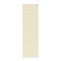 vidaXL Skladaná roleta krémová 60x200 cm, šírka látky 59,4 cm, polyester