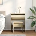 vidaXL Toaletný stolík a stolička dub sonoma 60x40x113,5 cm