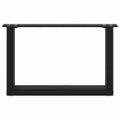 vidaXL Nohy konferenčného stolíka v tvare U, 2 ks, čierne, 50 x (30-31) cm, oceľové