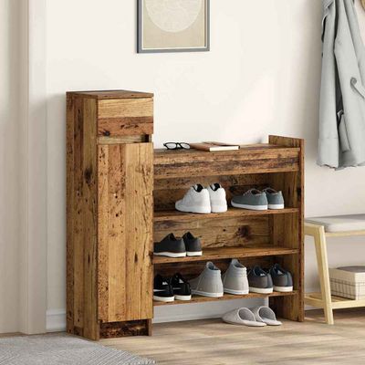 vidaXL Skriňa na topánky 100,5 x 28 x 100 cm Kompozitné drevo