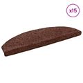 vidaXL Samolepiace schodové rohože 15 ks 80 x 24,5 x 3,5 cm Hnedá