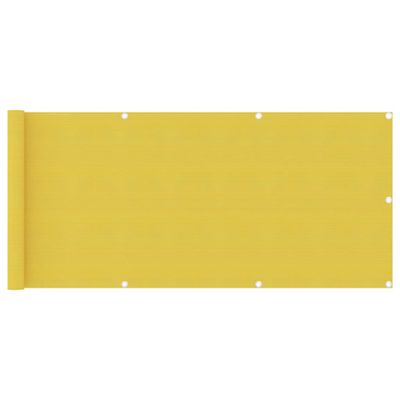 vidaXL Balkónová markíza, žltá 75x400 cm, HDPE