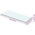 vidaXL Poličky 2 ks panel z priehľadného skla 50x12 cm