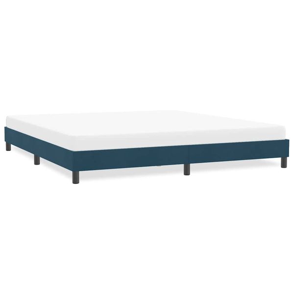 vidaXL Rám postele bez matraca Tmavomodrá 180x210 cm Zamat