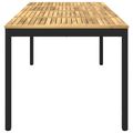 vidaXL Záhradný jedálenský stôl Biela a čierna 180 x 88,5 x 75 cm