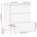 vidaXL Servírovacia skriňa Hnedá 60 x 33 x 75 cm Masívne mango drevo
