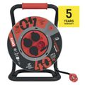 Predlžovací kábel EMOS P08440 PROFI na bubne 40 m / 4 zás. / čierny / guma-neoprén / 230V / 2,5 mm2