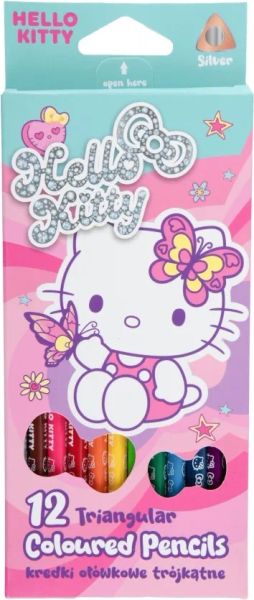 Trojhranné pastelky Hello Kitty Pastel Pink 12 ks