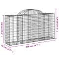 vidaXL Oblúkové gabiónové koše 10 ks 200x50x100/120cm pozinkov. železo