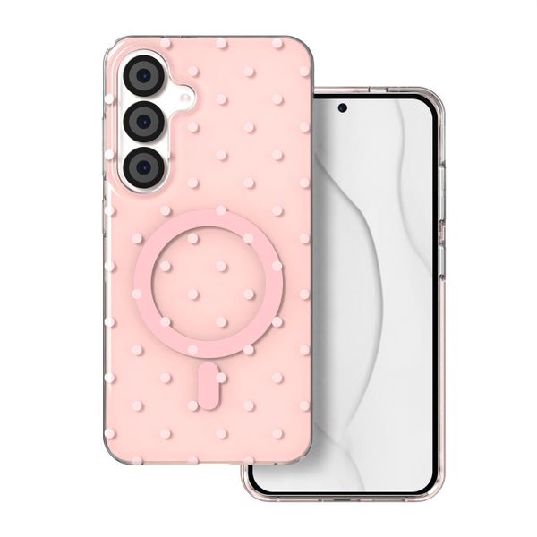Bubble Dots Mag puzdro pre Samsung S24 / S25 ružové