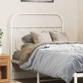 vidaXL Kovové náhradné čelo postele biele 90 cm