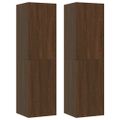 vidaXL Nástenné TV skrinky 2 ks hnedý dub 30,5x30x110 cm