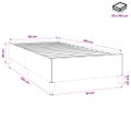 vidaXL Posteľ bez matraca tmavosivá 90x190 cm zamat