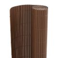 vidaXL Záhradný plot obojstranný hnedý 1,8x3 m PVC